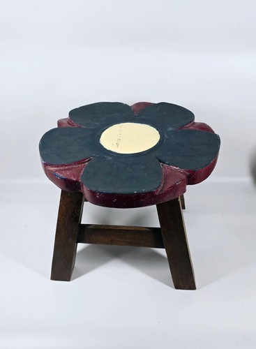 Rustic painted wood daisy - rustic,