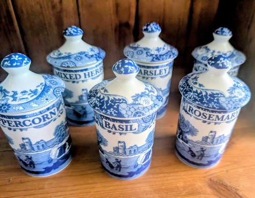 Set spode blue white - 6, &