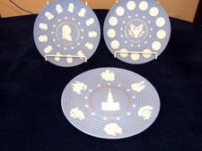WEDGWOOD BLUE JASPERWARE  3 x