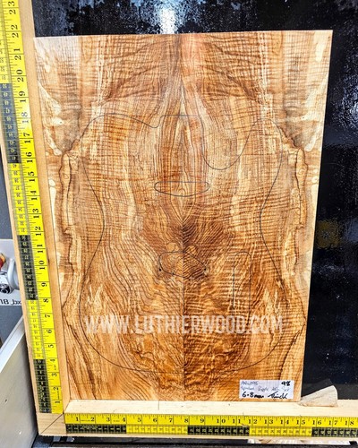 Spalted ripple ash - guitar, top