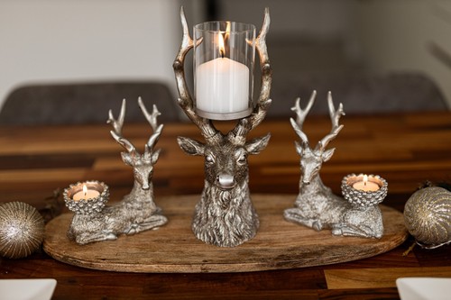 Stag candle holder - stag, set