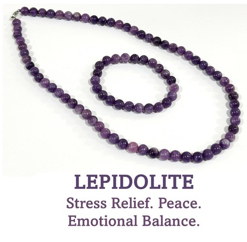 Lepidolite necklace bracelet - necklace,