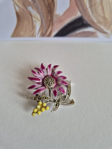Vintage 1960s enamel flower - 1960s,