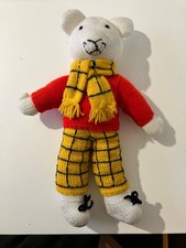 Hand Knitted Rupert The Bear