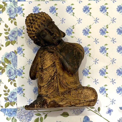 Wood effect buddha - wood,