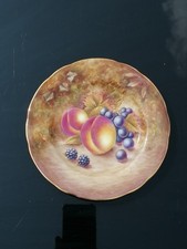 Incredible Hand painted Fruit Plate Ex Royal Worcester Artist Signed Creed 