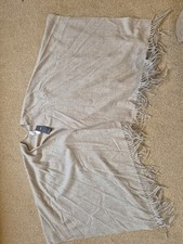 Ladies Plain Poncho With Tassel One Size Super Soft Warm Shawl Wrap Cape