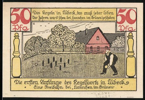 Emergency money lübeck 1921 - emergency, lübeck,