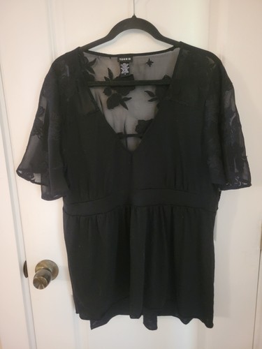 Torrid black floral sheer - torrid,