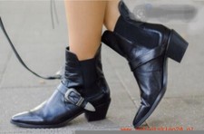 Zara Black Real Leather