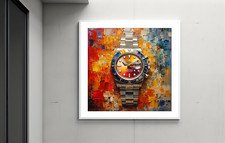 Rolex Watch Framed 24x24