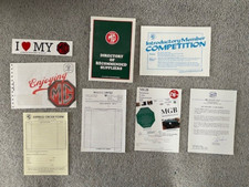 MG Owners Club ephemera x7 incl. Directory of Recommended Suppliers 1994