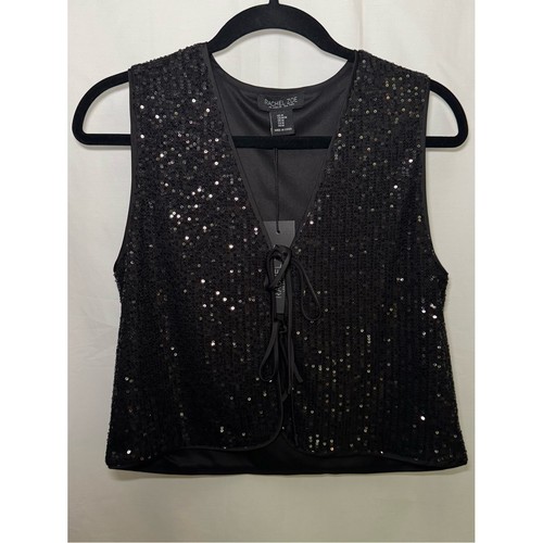 Nwt rachel zoe black sequin - black,