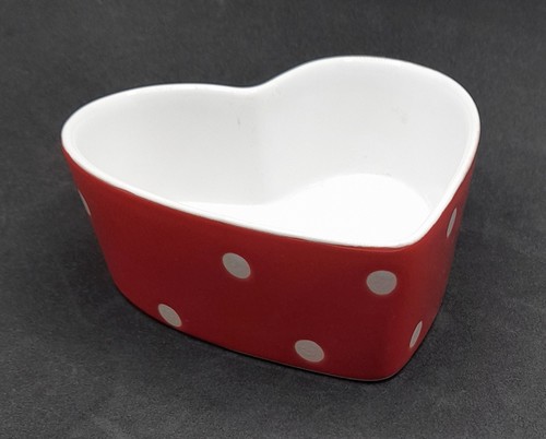 Heart shaped red white - red, &