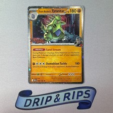 Team Rocket's Tyranitar 096/182 Destined Rivals Stamped Pre Release Pokemon Card