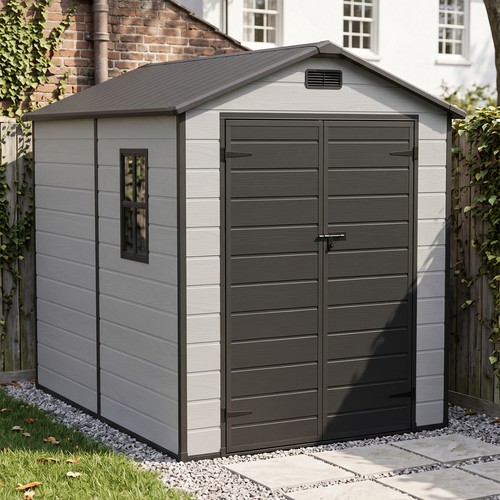 6x8ft plastic garden shed - plastic,