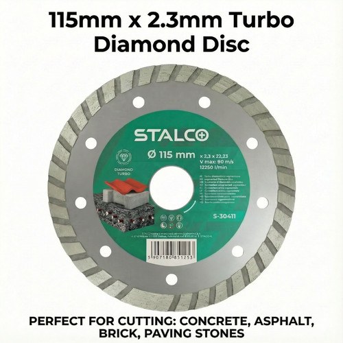 115mm turbo diamond - -, 4.5"