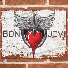 BON JOVI Music Metal Signs Mancave Shed Garage Vintage Retro Bar Cave Tin Sign