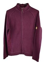Weird Fish Womans Cotton B lend Macaroni Purple Zip Up Collar Size M