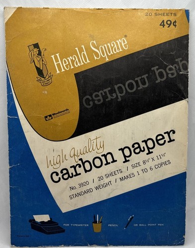 Vintage carbon paper herald - carbon,