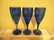 Set Of 3 Cobalt Blue Hand