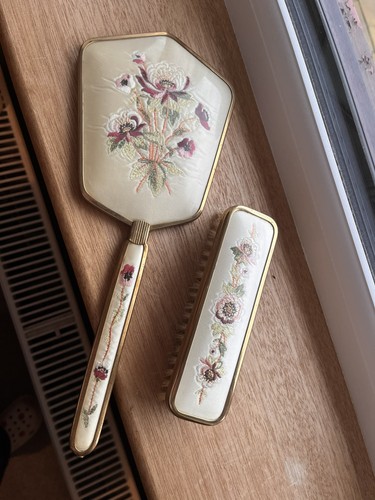 Vintage embroidered vanity - vintage,