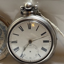 Silver  Fuses Pocket Watch Verge Case silver London 1825 Working Perfect