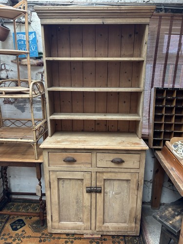 Antique pine dresser kitchen - dresser,