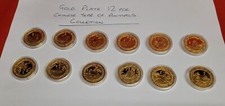 SMALL GOLD PLATED 12 X COINS CHINESE YEARS OF ANIMALS ZODIACS LTD EDITION £40