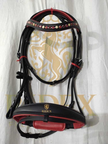 Leather multi crystal horse - multi,