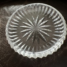 Vintage Crystal Cut Glass Coaster 