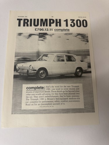 Original vintage 1965 triumph - original,