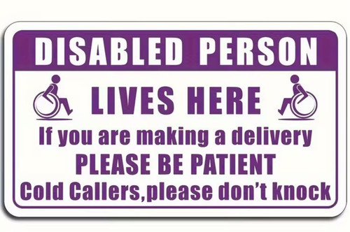 Large disabled person lives - disabled,