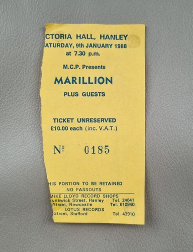 Concert ticket marillion at - -,