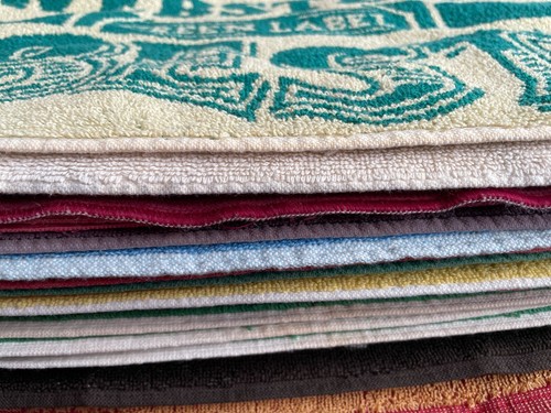 Various used bar towels pub - bar,