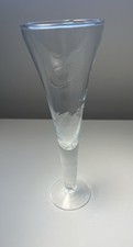 Antique plain stem Drinking Glass Possibly Early 19th Century ale glass 