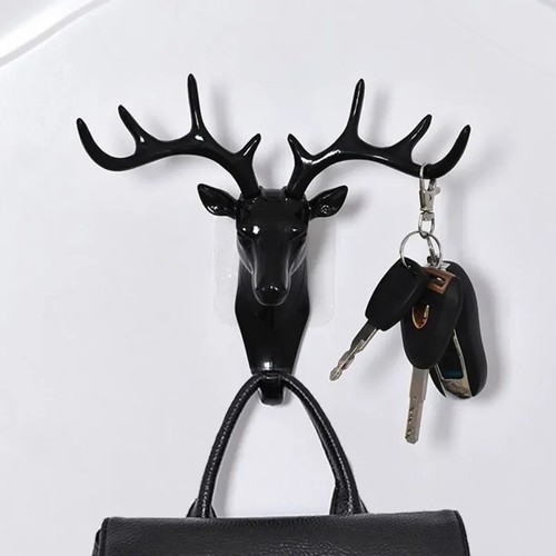 Deer head antler wall hanging - wall,