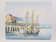 Vintage Nautical Oil Painting