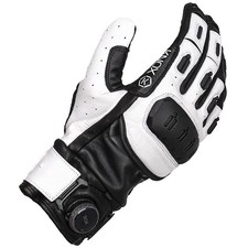 Knox Orsa Leather MK3 Motorcycle Motorbike Gloves - White