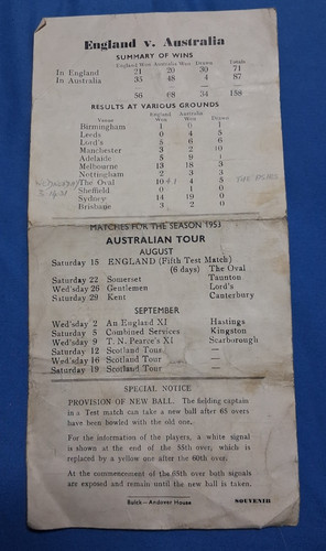 1953 vintage cricket - 1953,