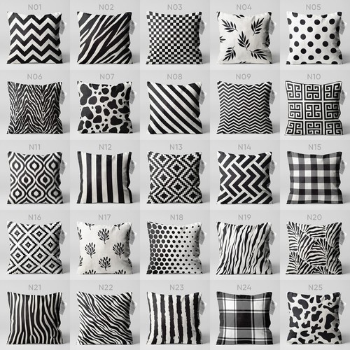 Black white geometric soft - &,