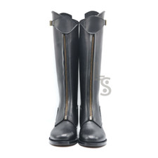 Custom Black Real Leather POLO