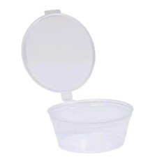 Hinged Plastic Sauce Cup And