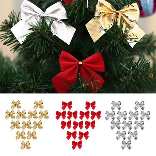 12pcs small bows - small, christmas