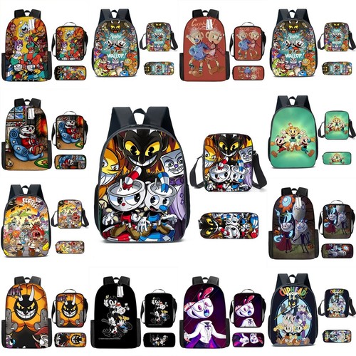 Cuphead game backpack 3pcs - cuphead,