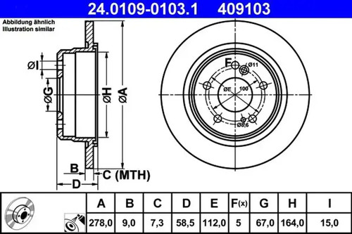 Brake disc solid - 2x,