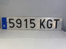 Spain Espania European Number License Plate Genuine Used Condition