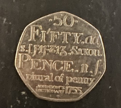 Circulated 50p coin - circulated,