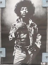 Jimi Hendrix - Classic Black & White Poster / Picture - Rare!