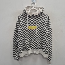 Childish TGF Hoodie Black White Chequered Hoodie Black White Baggy Size Small